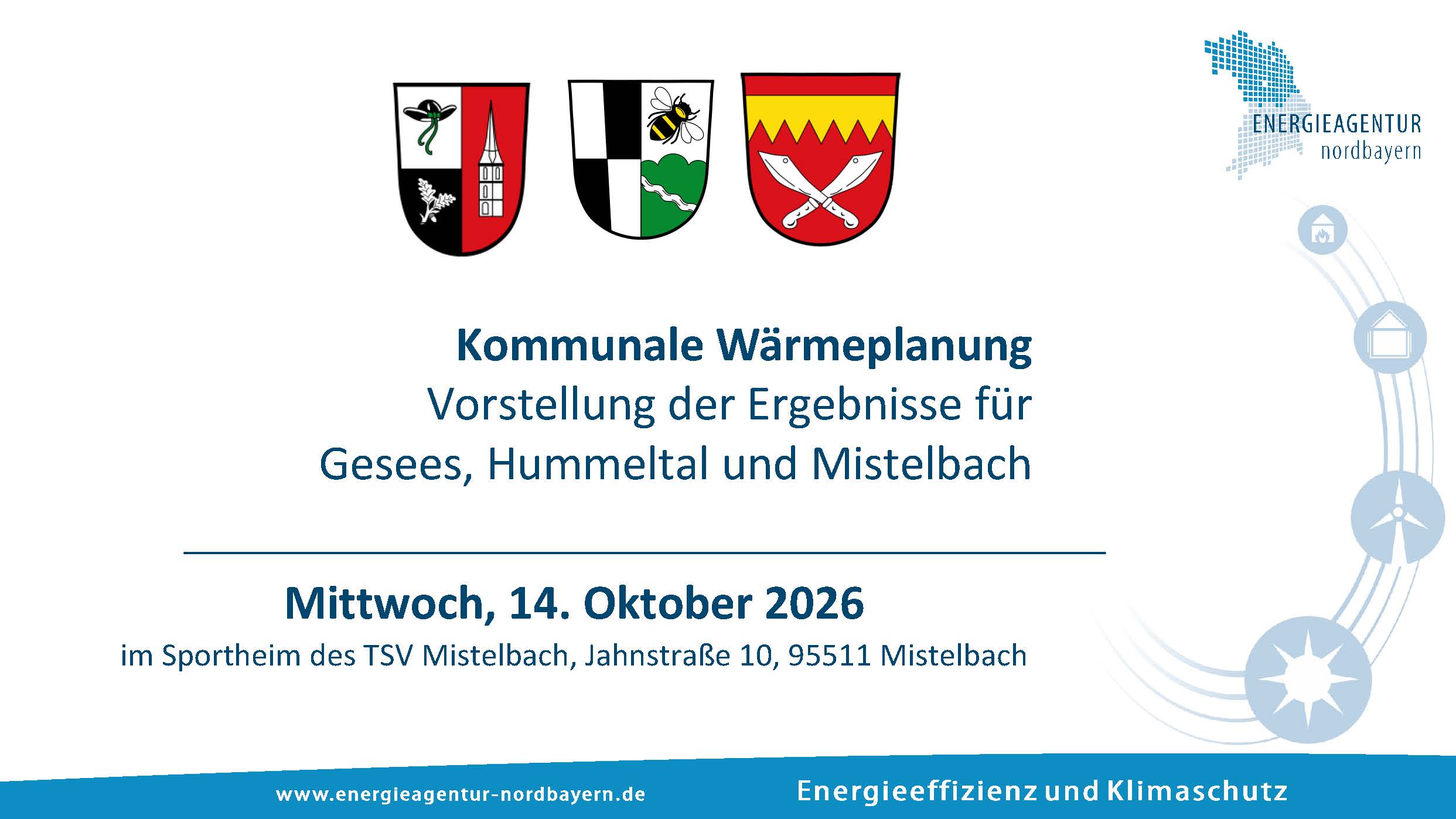 Einladung zur Bürgerinformationsveranstaltung -Kommunale Wärmeplanung Ergebnisvorstellung