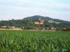 Blick vom Tal zur Kirche